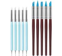 Yindhgdr 10Pcs Silicone Clay Sculpting Tool, Modeling Dotting Tool & Pottery Craft Use for DIY Handicraft