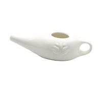 Yindhgdr 250Ml Ceramic Neti Pot Nose Cleaning Pot Leakproof Spout Pot for Nasal Rinsing Nose Washing Men and Women,White