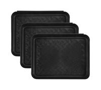 Yindhgdr 3PCS Boot Tray Heavy Duty Shoe Mat Trays,Storage Tray,Dog Bowl or Cat Bowl Mats Trap Mud to Protect Floor 13.7X10.8 Inch