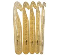 Yindhgdr 5Pcs 12mm/15mm/18mm/20mm/25mm Huge Crochet Hooks Set Plastic Knitting Needles Kit DIY Yarn Sewing Craft Knitting Tool