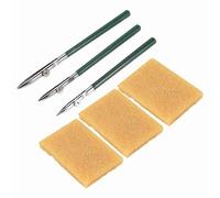 Yindhgdr 6 Pcs Art Ruling Pen(3 Sizes) Masking Fluid Pen and Glue Residue Eraser, Ruling Ink Pen Set for Drawing Mounting Art