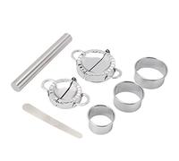 Yindhgdr Dumplings Maker,7 Pack Stainless Steel Easy Pie Ravioli Empanadas Mold,Pierogi Cutter Wrappers Pastry Making Tools