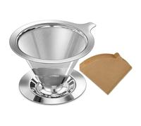 Yindhgdr Pour over Coffee Dripper, Slow Drip Coffee Filter with 40 PCS Paper Filter, Pour over Coffee Maker for 1-2Cups Brew,