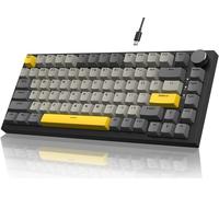 YINDIAO Ajazz AK820 Mechanical Keyboard with CNC Knob Control,75% ANSI Layout,8