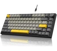 YINDIAO Ajazz AK820 Mechanical Keyboard with CNC Knob Control,75% ANSI Layout,82Keys Gasket Mount Wired Gaming Keyboard,5 Sound Absorbing Foam,Hot-Swap Linear Switch,RGB Backlit,for PC,MAC (Grey)