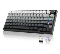 YINDIAO ATTACK SHARK X820 Ultra Gasket Mechanical Keyboard with TFT Screen & Knob, 75% ANSI Layout, 2.4Ghz/BT/Wired, 5 Sound Absorbing Foams,Hot-Swap Linear Switch,for PC,MAC (Moonlight, Shark Switch)