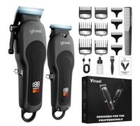 Yineel Hair Clippers Men, Professional Cordless Beard Trimmer and Hair Clippers Set, Rechargeable Trimmer with LED Display, Waterproof Clippers for Hair Cutting, Gift for Men Barber Kid