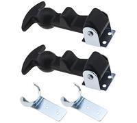 YINETTECH 1 Pair Rubber Hood Catch Elastic Flexible T-Handle Hasp Draw Latches with Stainless Steel Brackets for Tool Box Truck Automotive Vehicle Engine Hood