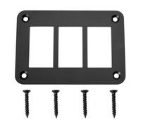 YINETTECH 1 Set Rocker Switch 3 Way Panel Housing Holder with Screw Aluminum Alloy Black Housing Holder for ARB/Carling Boat Marine Yacht Contral Switch