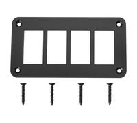 YINETTECH 1 Set Rocker Switch 4 Way Panel Housing Holder with Screw Aluminum Alloy Black Housing Holder for ARB/Carling Boat Marine Yacht Contral Switch