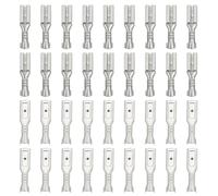YINETTECH 100pcs 2.8mm Female Crimp Connectors Spade Terminal Quick Splice Wire Terminals Compatible with Mini Switch Car Speaker Sliverf
