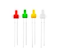 YINETTECH 100Pcs 2mm Lighthouse Diffused LED Indicator Lamp Beads for Electrical Indicator Lights Lighting Lighting Traffic Communication(Red Green Yellow White)
