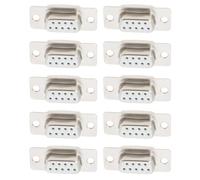 YINETTECH 10PCS DB9 RS232 Female Connector 9 Pin D-SUB Serial Solder Type Gold Plated Joints Connector for Automatic Control Equipment Computer Set-top Box