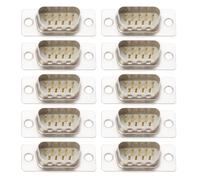 YINETTECH 10PCS DB9 RS232 Male Connector 9 Pin D-SUB Serial Solder Type Gold Plated Joints Connector for Automatic Control Equipment Computer Set-top Box