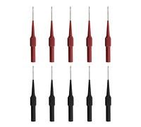 YINETTECH 10pcs Multimeter Test Probes Testing Lead Extention Sharp Needle Tips Micro 0.7mm Pin 4mm Female Banana Socket for Automotive Electric Testing Black and Red