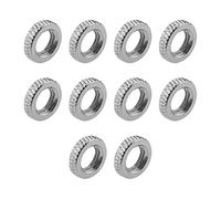 YINETTECH 10Pcs Presta Valve Core Lock Ring Nut Presta Valve Cylinder Lock Ring Nuts Accessories for Car Valve Bicycle Valve Insert Air Pump Compressor