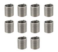 YINETTECH 10x 304 Stainless Steel Fine Thread Insert M12x1.25x2D Compatible with Helicoil Manual Automatic Tool Repair Insert