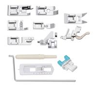 YINETTECH 12pcs Universal Sewing Machine Presser Foot Set Compatible with Brother Compatible with Janome Compatible with Singer Compatible with Baby Lock