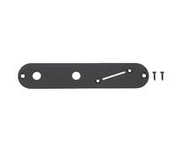 YINETTECH 160x32mm Black Slanted Switch Control Plate Compatible with Fender Telecaster Electric Guitars