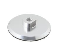 YINETTECH 1Pc 4 Inch Aluminum Backer Pad M14 Hook and Loop Back Pad Polishing Wheel Support Pad for Angle Grinder Stone Polishing 100mm Silver