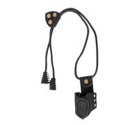 YINETTECH 1PC Archery Thumb Ring PU Leather Thumb Guard Ring with Rope Length 30cm for Novice Archers Archery Competition Training Black