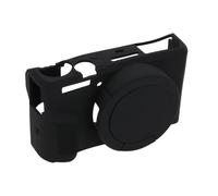 YINETTECH 1Pc Camera Case Digital Camera Soft Silicone Protective with Removable Lens Cap Compatible with Canon Powershot G7X III Black
