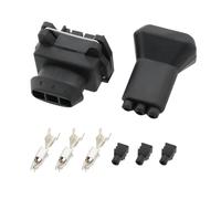 YINETTECH 1pc Car Connector Replacement Kit 3 Pin Car Hall Sensor Plug Connector with Rubber Protective Cover Compatible with VW Compatible with Audi 443906236 052905327