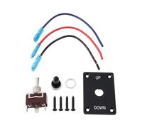 YINETTECH 1Set SPDT Waterproof Momentary Toggle Switch, (ON)-Off-(ON) 12V 30A with Up Down Mounting Panel 3 Pin Wired