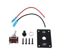 YINETTECH 1Set SPST Waterproof Momentary Toggle Switch, (ON)-Off-(ON) 12V 30A with ON/Off Mounting Panel 2 Pin Wired