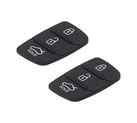 YINETTECH 2 Pack 3-button Rubber Key Pads Black Button Pads for Auto Car Smart Remote Key Fob Replacement Parts