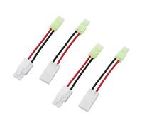 YINETTECH 2 Pairs RC Car Adapter Cable Mini-El to L6.2 RC plug adapter 16AWG Compatible with Ta-miya RC Vehicles and Lipo Batteries 5cm