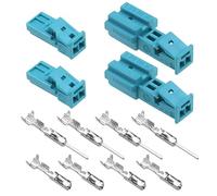 YINETTECH 2 Sets 2 Pin Car Wire Harness Connector Male & Feamale Waterproof Electrical Connector Plug 61132360043 61138373583 for Automotive Electrical Appliances