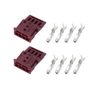 YINETTECH 2 Sets 4-Pin Socket Connector with Terminals 8 377 240 968813-4 Compatible with BMW Door Light Ambience, Pink