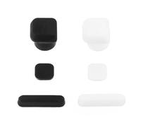 YINETTECH 2 Sets of Screw Hole Rubber Dust Cover Plug Host Adhesibe Screw Plug Repair Kit Compatible with Nintendo DS Lite NDSL DSL Black White