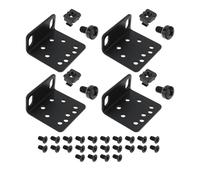 YINETTECH 2 Sets Rackmount Kit Mounting Bracket Compatible with TP-Link 19-inch Rackmount Switches Routers Controllers Black
