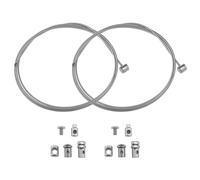 YINETTECH 2 Sets Throttle Clutch Cable Repair Kit with Solderless Nipple Sleeve and Nut Set Compatible with Lawnmower Rotovator Ride On 100cm