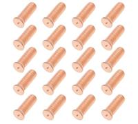 YINETTECH 200Pcs M6x16 Carbon Steel Copper Plated Stud Weld Spot Plated Copper Welding Screw Solder Point Nail Bolt or Capacitor Discharge