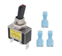 YINETTECH 20A 12V LED Toggle Switch Kit ON-Off SPST with Crimp Terminals Suitable for Automobiles DIY Electronic Projects Red