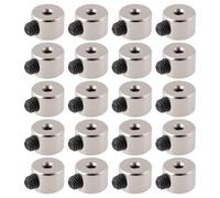 YINETTECH 20pcs 1.5mm Quick Release Locating Rings Metal Clamping Collars with Grub Screw for Automotive Robotics and Manufacturing Silver