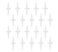 YINETTECH 20PCS Double ended Carp Fishing Bait Screws 17.8x4.5mm for Attaching Two Baits Together Use with Different Fishing Rigs Tackle Accessories Transparent