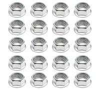 YINETTECH 20pcs Front Torque Converter Nut Diameter 10mm Bottom Diameter 14mm Clutch Nut Compatible with Biaqiao Sfera RST NSL NRG TPH Silver