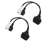 YINETTECH 2PCS 2x2 Pin to 16 Pin OBDII OBD2 Diagnostic Adapter Cable for Connecting OBD OBD II 16pin Diagnostic Tool Vehicle OBD-II Engine System Diagnostic Tools Parts