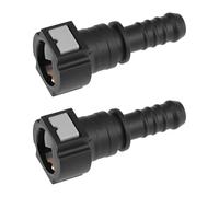 YINETTECH 2pcs 3/8 to 3/8 Inch Rubber Tube Fuel Line Quick Connect Straight Barb Adapters