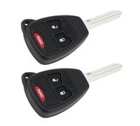 YINETTECH 2Pcs 3-Key Remote Shell Compatible with Jeep Compatible with Chrysler Compatible with Dodge Keyless Entry Fob Case
