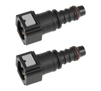 YINETTECH 2pcs 5/16 to 3/8 Inch Rubber Tube Fuel Line Quick Connect Straight Barb Adapters