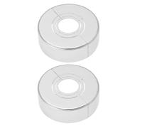 YINETTECH 2pcs 62 x 20mm Shower Split Decorative Cover Shower Rosette Cover Shower Fittings 3 Sizes in 1 Cover Rosette Divided for Diameter 21mm 26mm 33mm