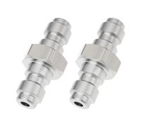 YINETTECH 2Pcs 8mm 4500 Psi Double Male Quick Disconnect Adapter Fitting Stainless Steel for Filling Cylinder