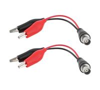 YINETTECH 2pcs BNC Female to Alligator Clip Test Leads 30VAC/60VDC 5A BNC Test Cable for Multimeter Video Surveillance, 170mm