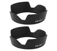 YINETTECH 2Pcs Camera Lens Hood EW-60CII Compatible with Canon EF-S 18-55mm f/3.5-5.6 II