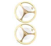 YINETTECH 2PCS Clock Balance Wheel with Hair Spring Compatible with Orient Movement 46941 46943 Gold